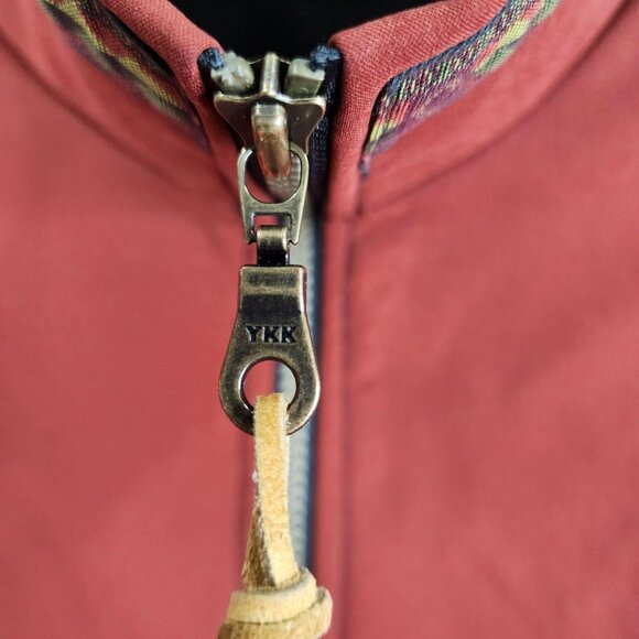 Mens Vintage J2 Red Vest Jacket Full Zip Sleeveless Polyester Mock Neck Size L - Picture 6 of 13